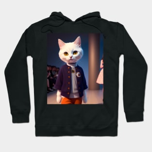 Cat Model - Modern digital art Hoodie